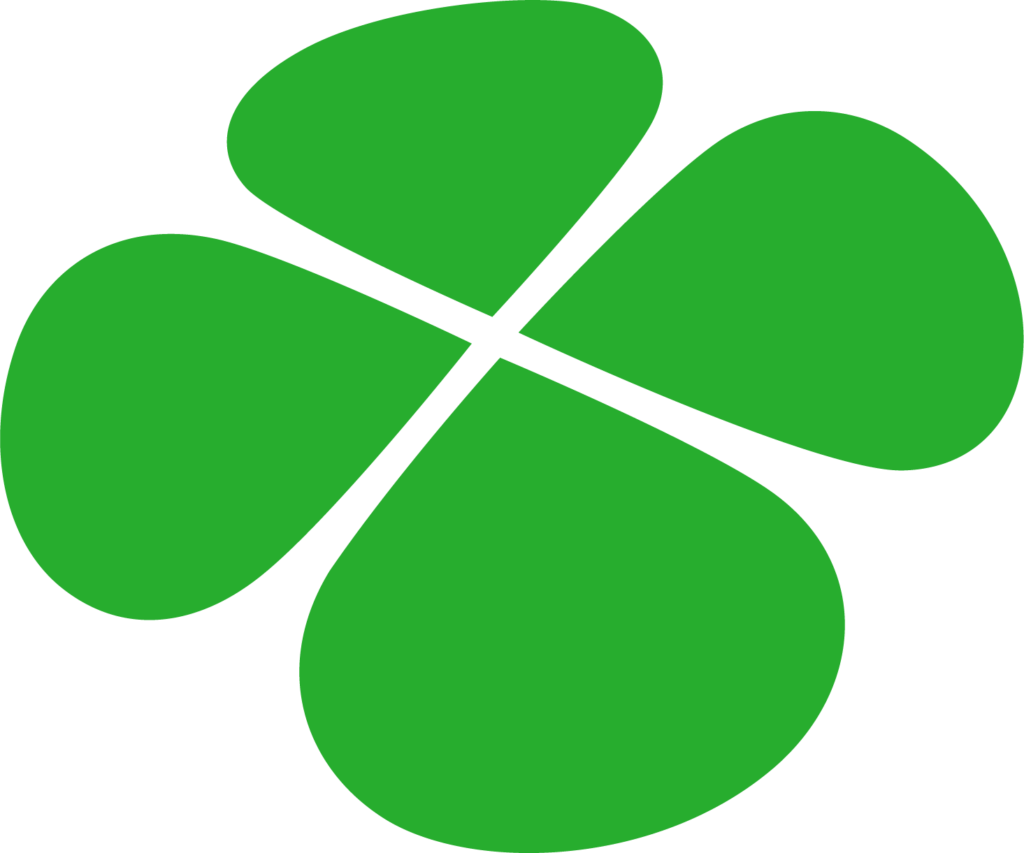 Keskustan logo, vihreä neliapila