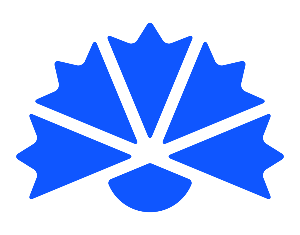 Kokoomuksen sininen ruiskukka logo