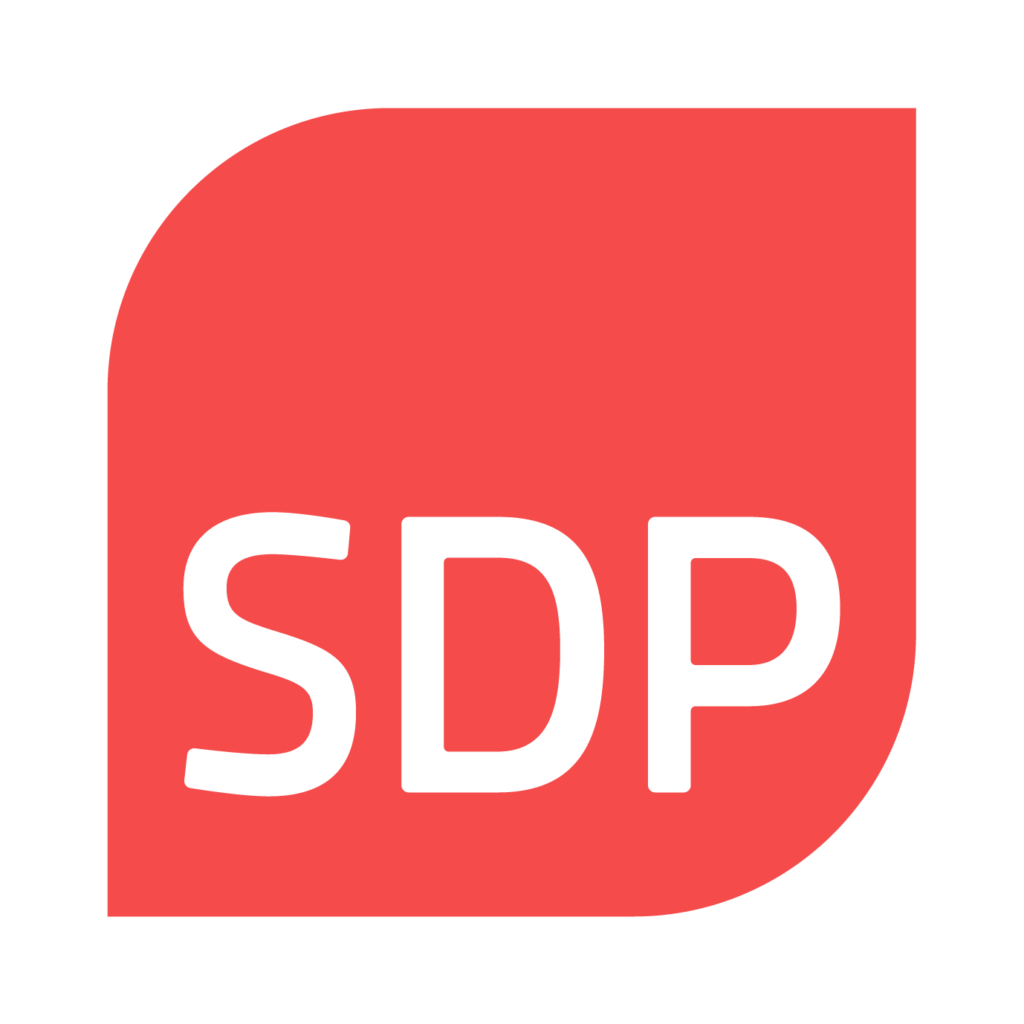 SDP punainen logo